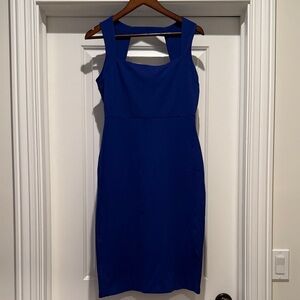 Elegant Sleeveless Royal Blue Sheath Dress